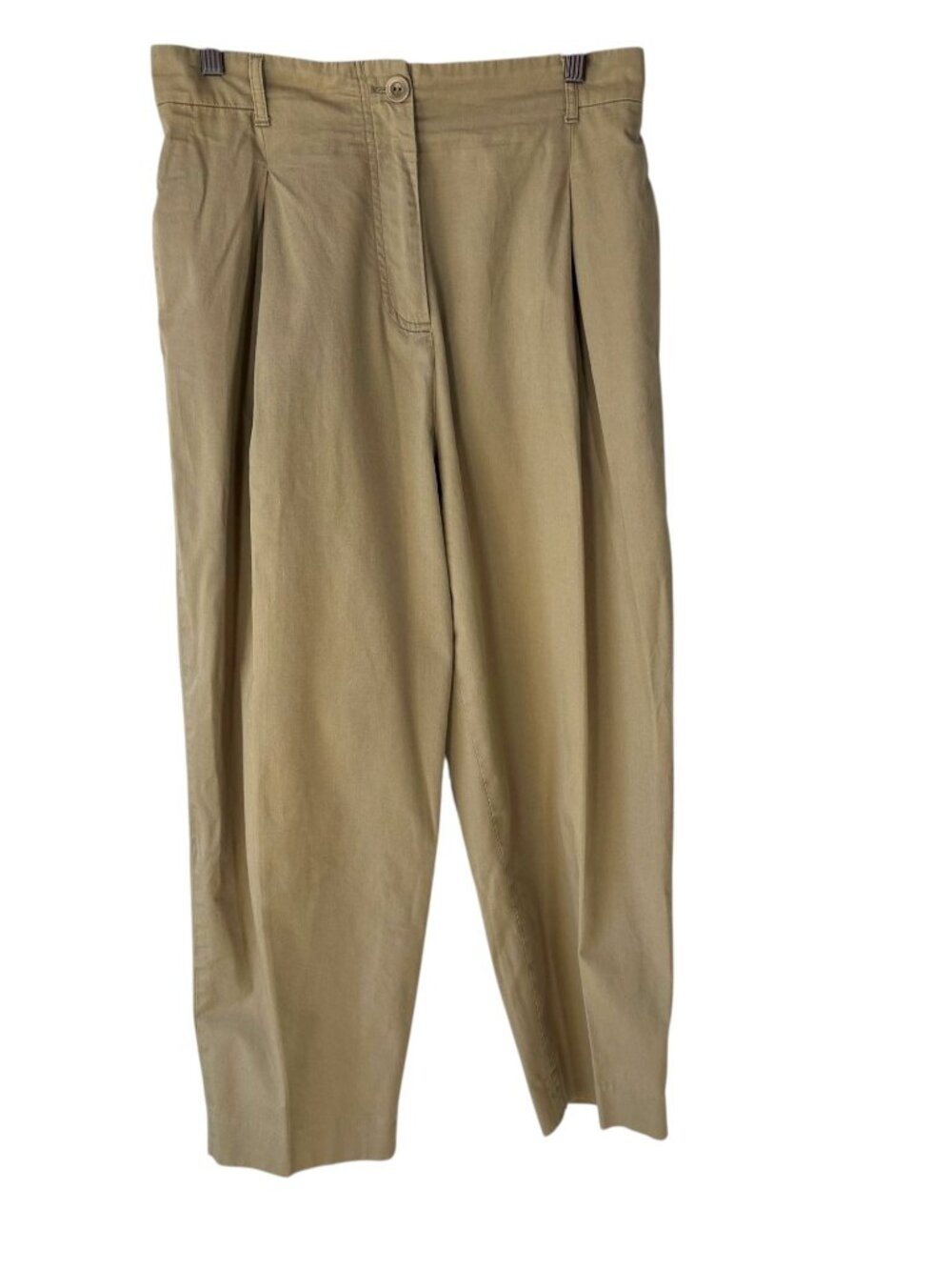 COS Tan Khaki High Rise Pleated Front Baggy Pants 10